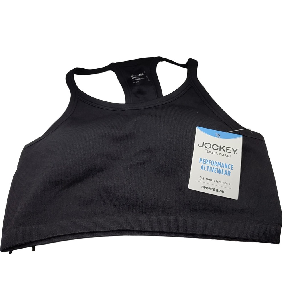 Jockey Moisture Wicking Sports Bra Black Size L